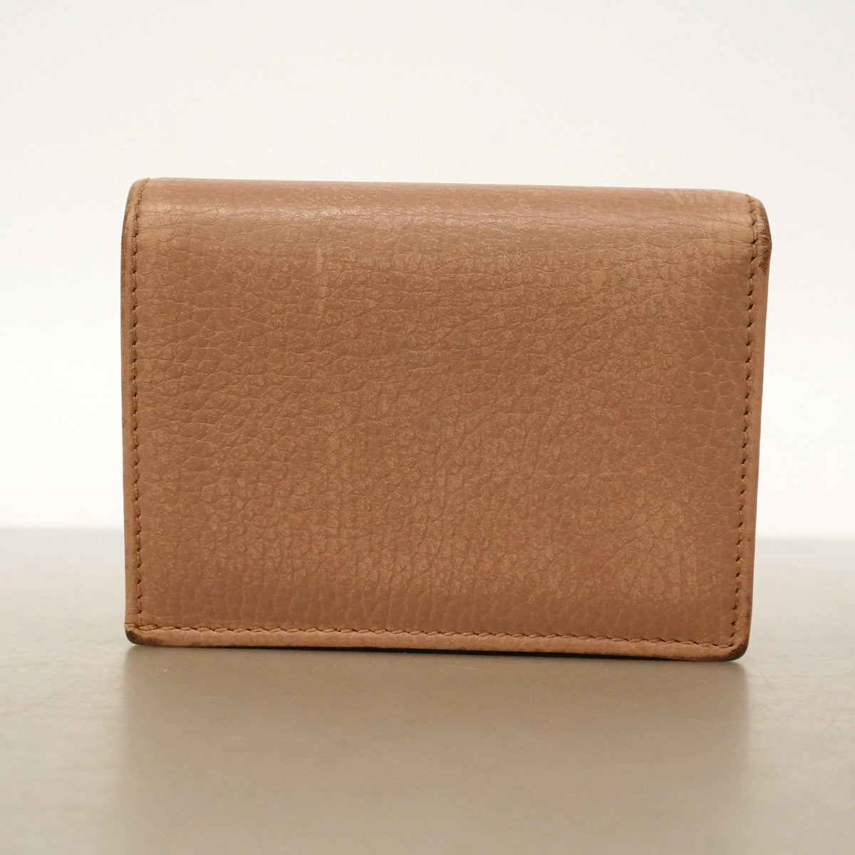 【6id5188】グッチ 財布 GGマーモント 456126 レザー ピンクベージュ ゴールド金具【中古】レディース