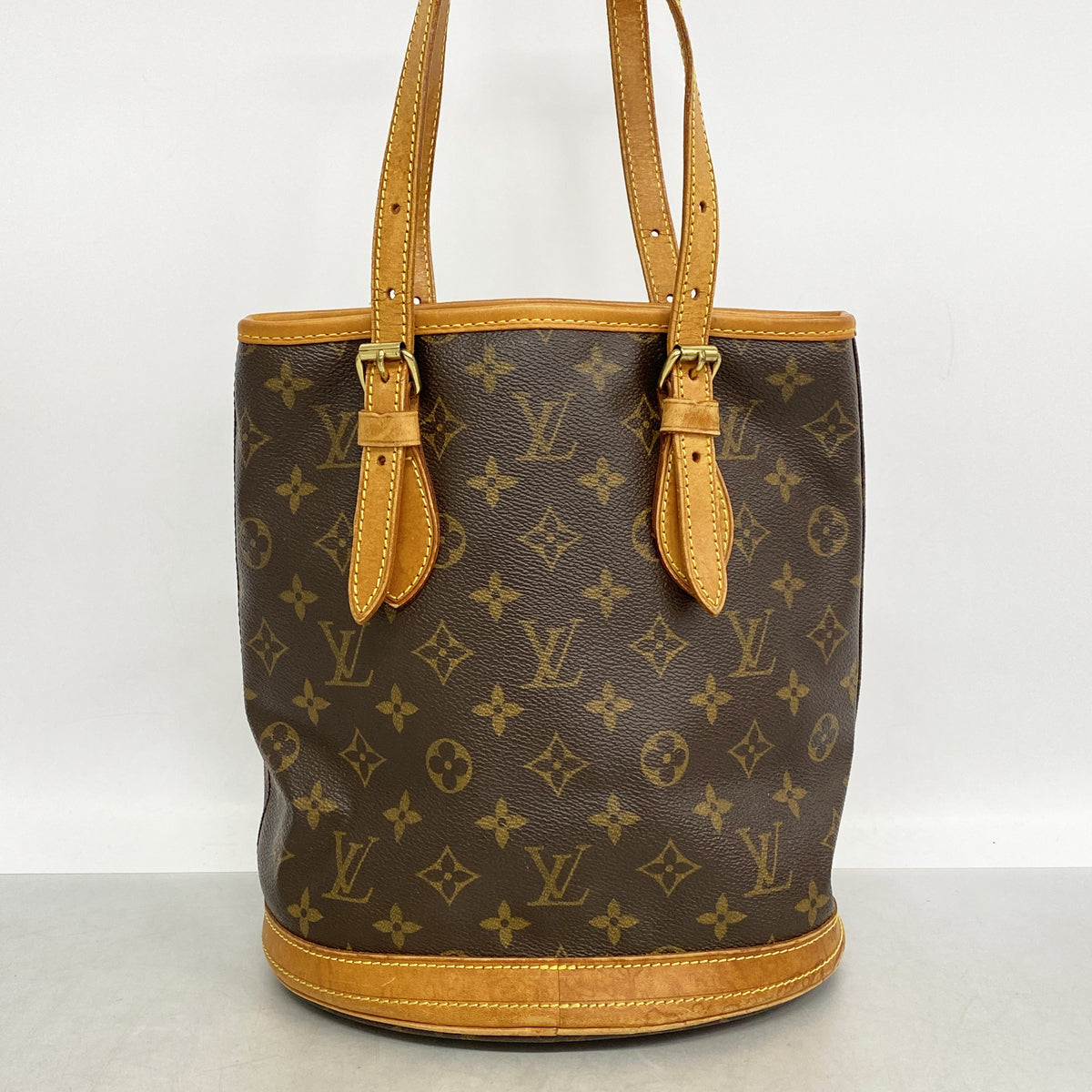 【6id5262】ルイヴィトン トートバッグ モノグラム バケットPM M42238 ブラウン【中古】レディース