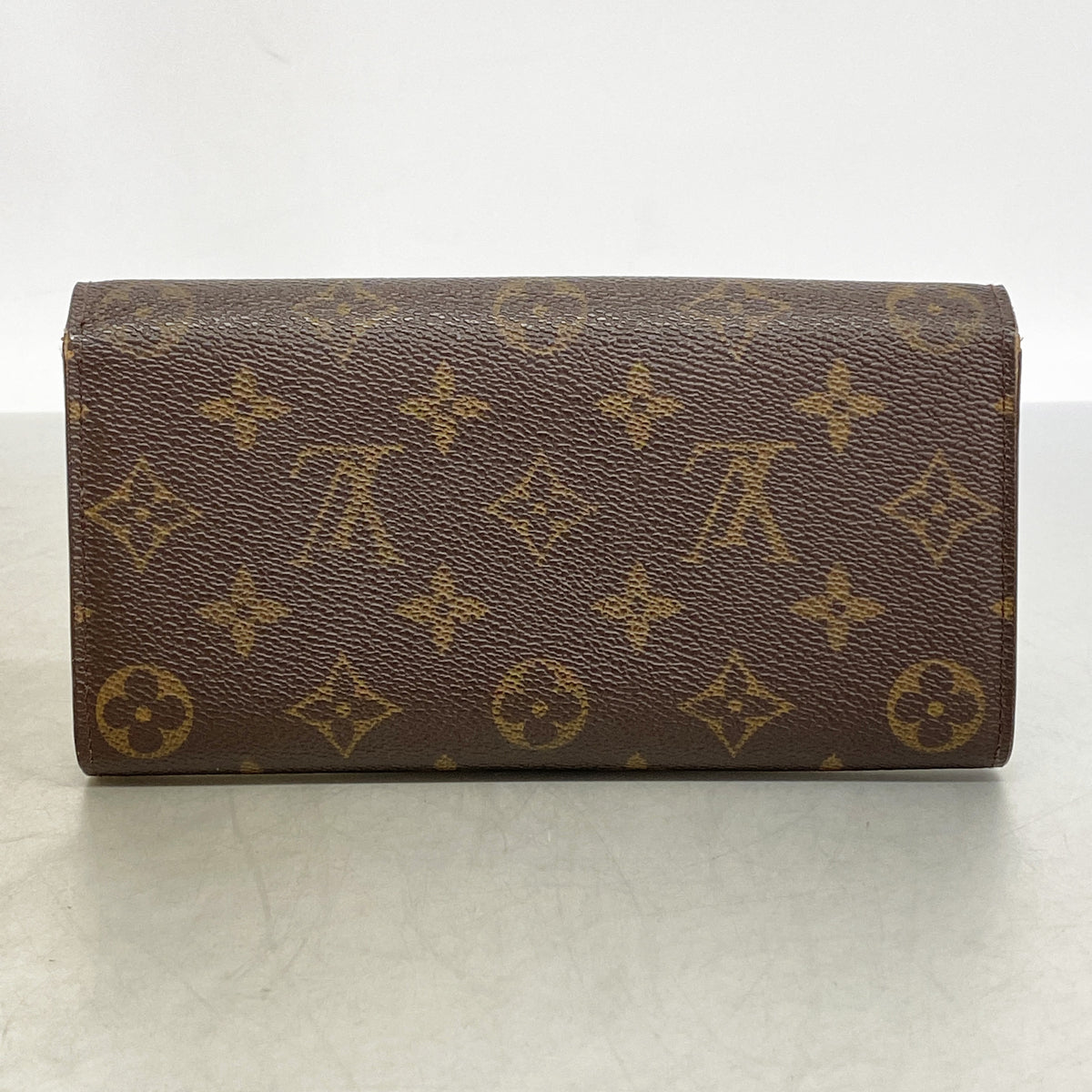 【6id5313】ルイヴィトン 長財布 モノグラム ポシェットポルトモネクレディ M61726 ブラウン【中古】レディース