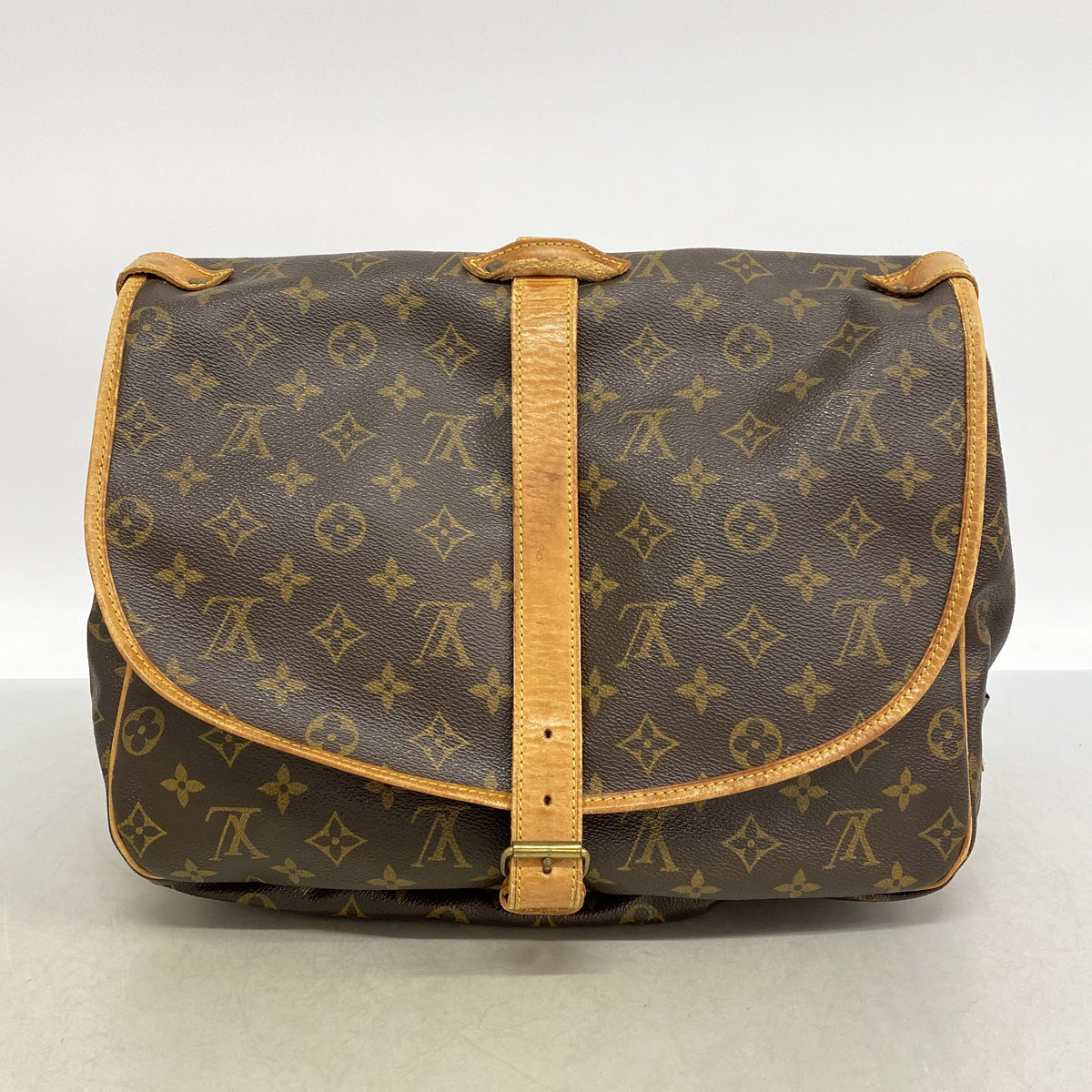 【6id5473】ルイヴィトン ショルダーバッグ モノグラム ソミュール35 M42254 ブラウン【中古】レディース