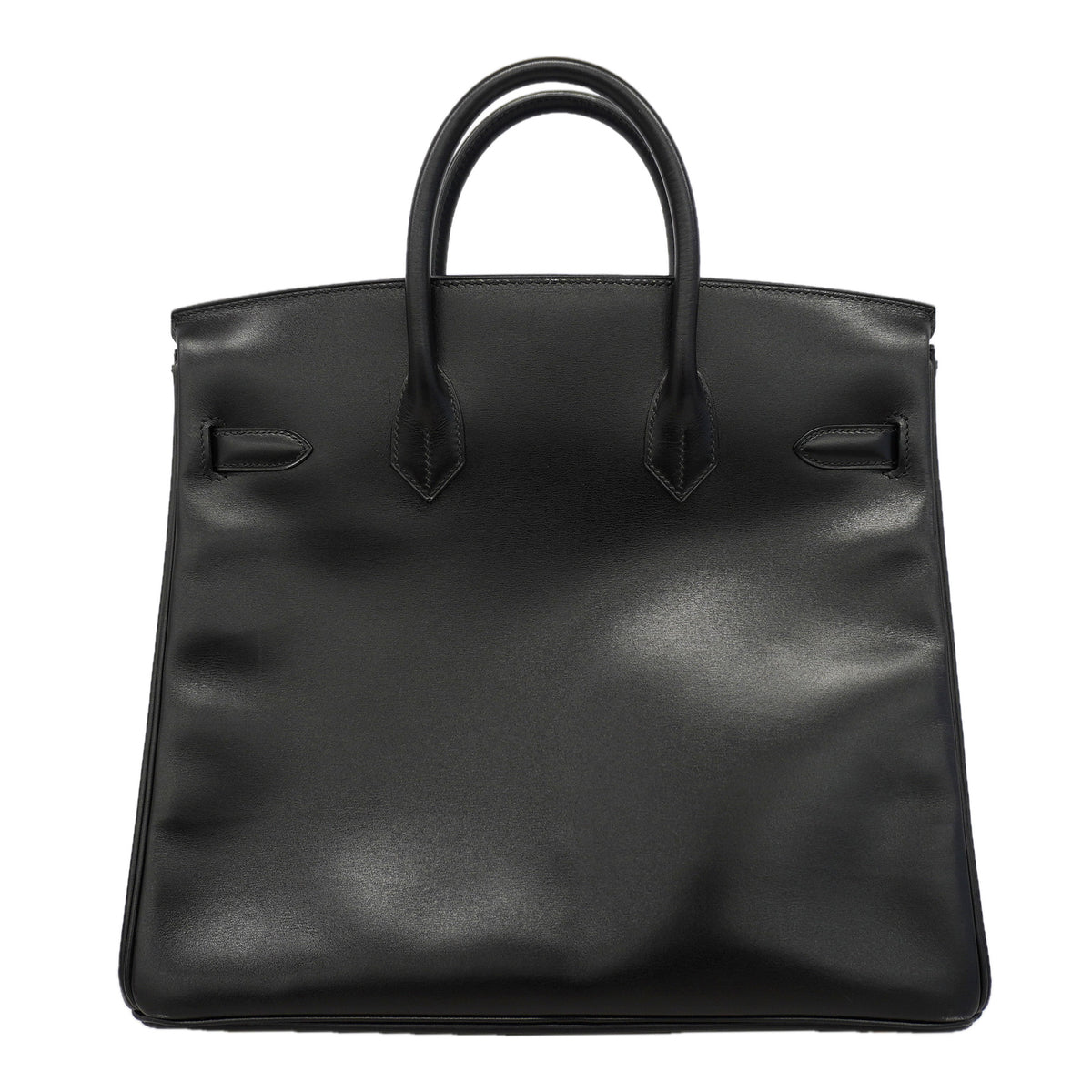 【6id5606】エルメス ハンドバッグ オータクロア32 ボックスカーフ ブラック ゴールド金具 □F刻印【中古】レディース