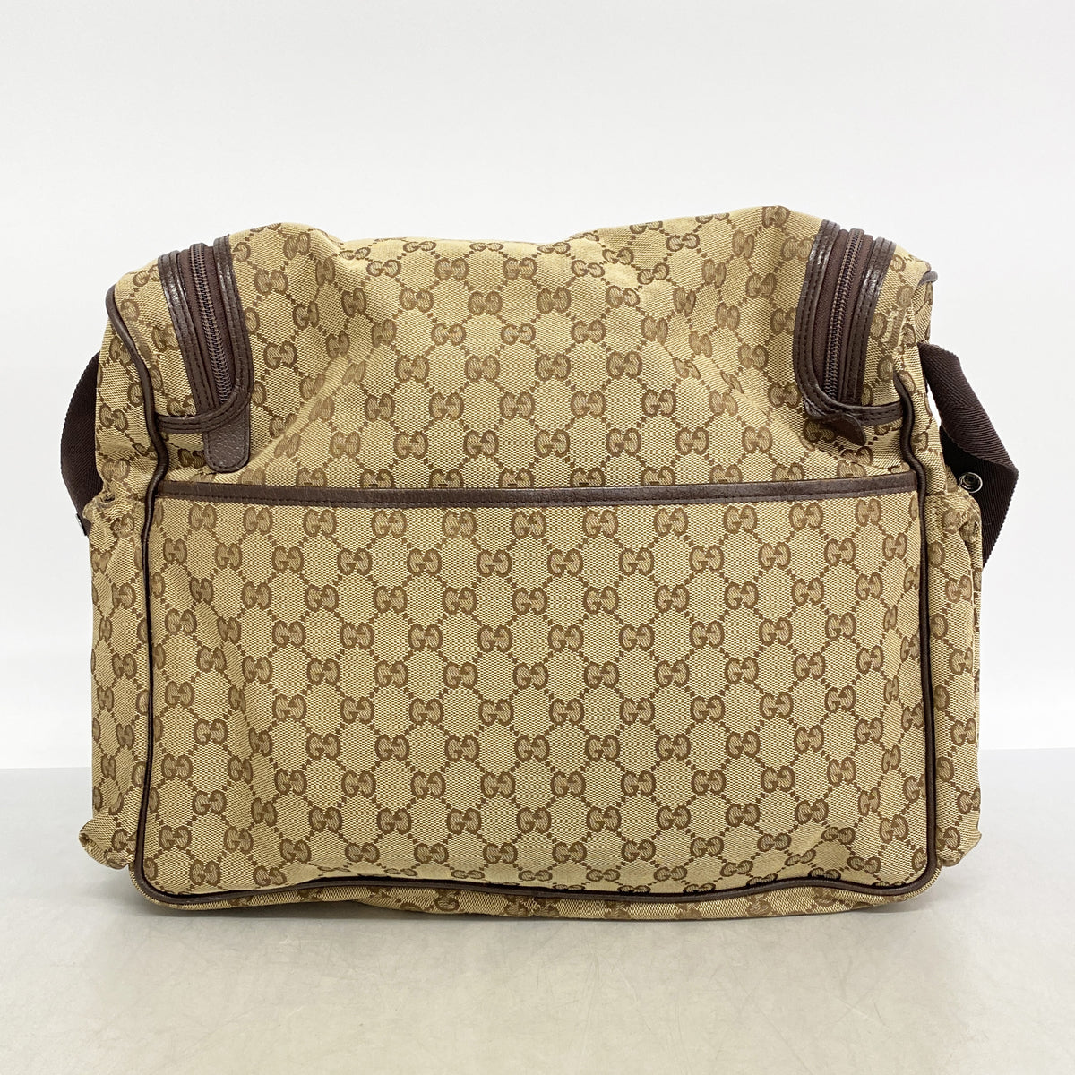 【6id5632】グッチ ショルダーバッグ GGキャンバス 123326 キャンバス ベージュ シルバー金具【中古】メンズ レディース ユニセックス