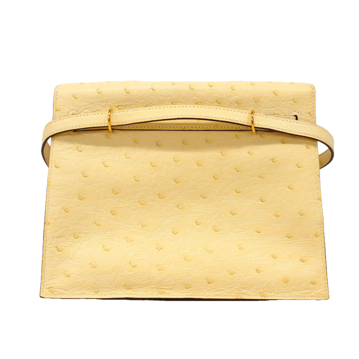 【6id5936-e】エルメス ショルダーバッグ ケリーダンス オーストリッチ パルシュマン ゴールド金具 Z刻印【中古】レディース