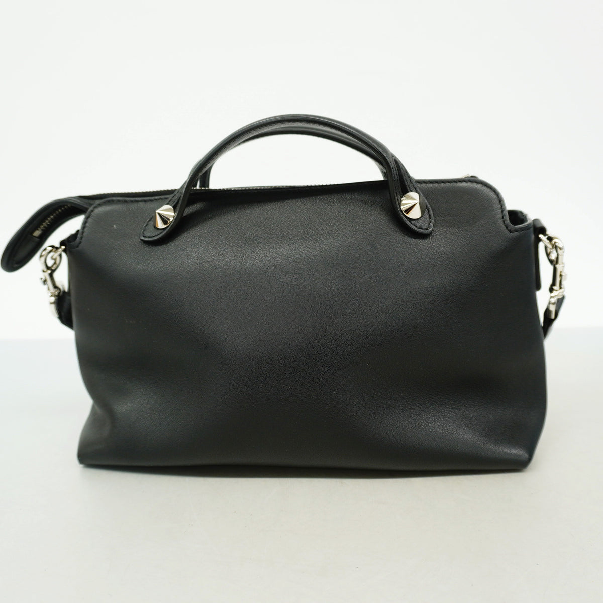 【6id5943】フェンディ ハンドバッグ バイザウェイ レザー ブラック シルバー金具 2wayバッグ【中古】レディース