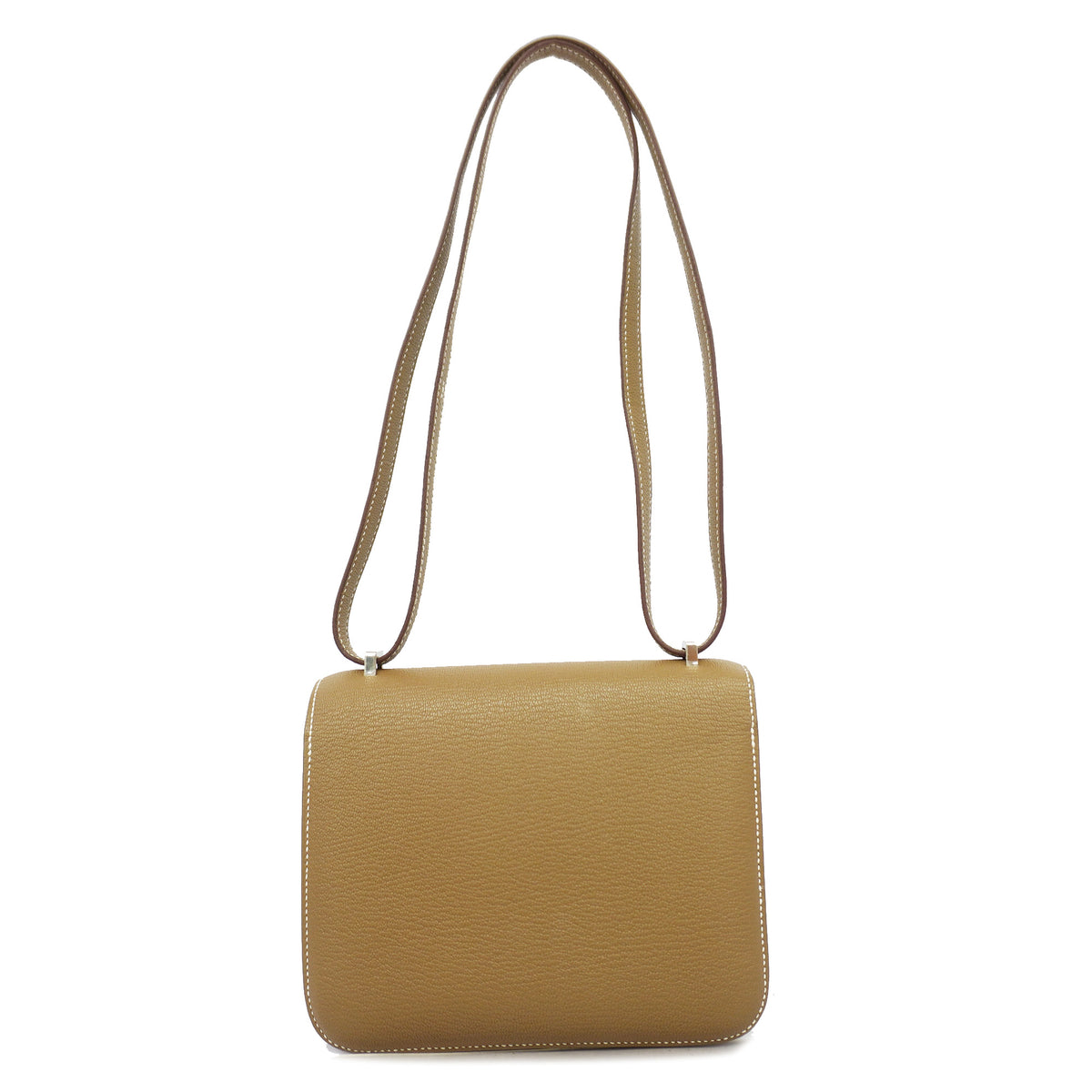 【6id6380】エルメス ショルダーバッグ コンスタンスミニ シェブルミゾル エトゥープ シルバー金具 G刻印【中古】レディース