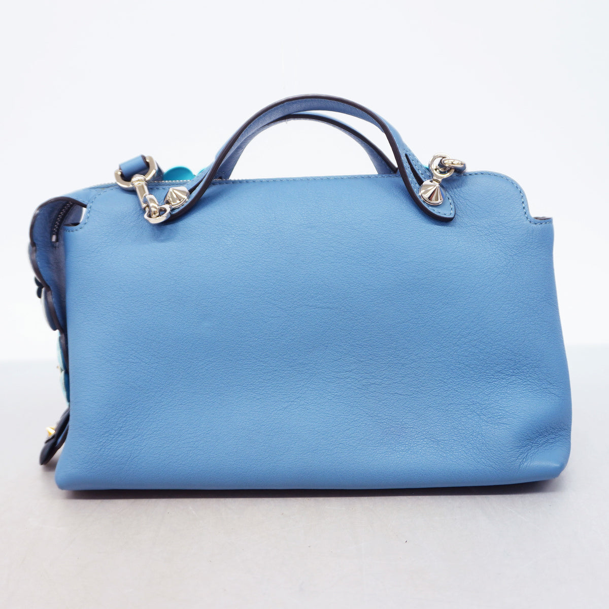 【6ie6557】フェンディ ハンドバッグ バイザウェイ レザー ブルー シルバー金具 2wayバッグ【中古】レディース
