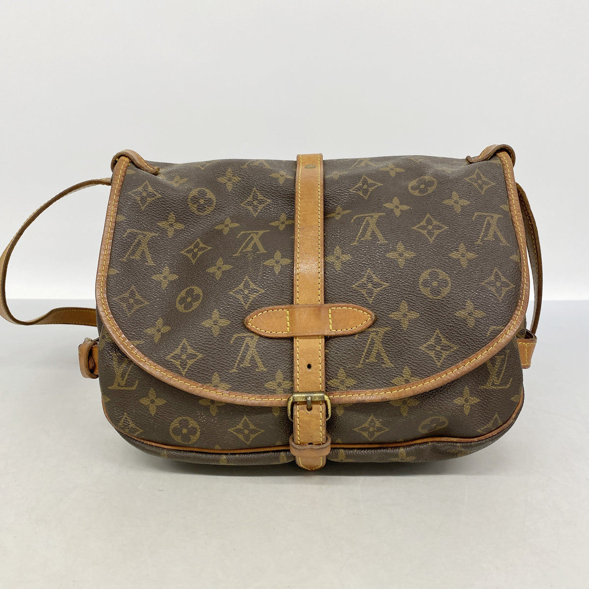 【6ie6920】ルイヴィトン ショルダーバッグ モノグラム ソミュール30 M42256 ブラウン【中古】レディース