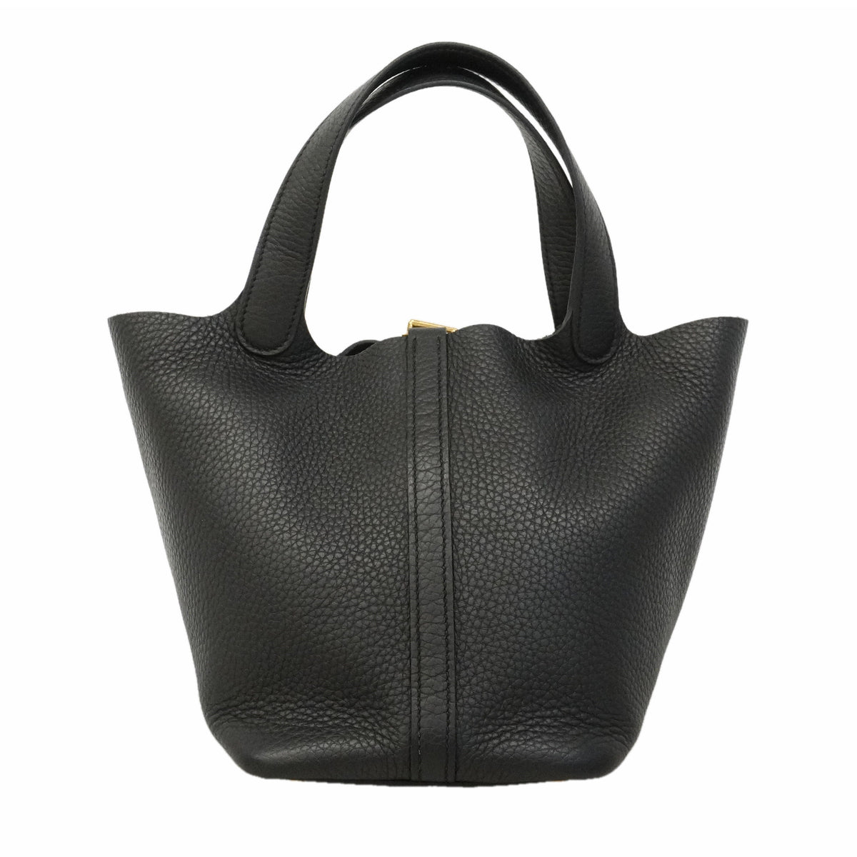 【6ie7169】エルメス ハンドバッグ ピコタンロックPM トリヨンクレマンス ブラック ゴールド金具 K刻印【中古】レディース