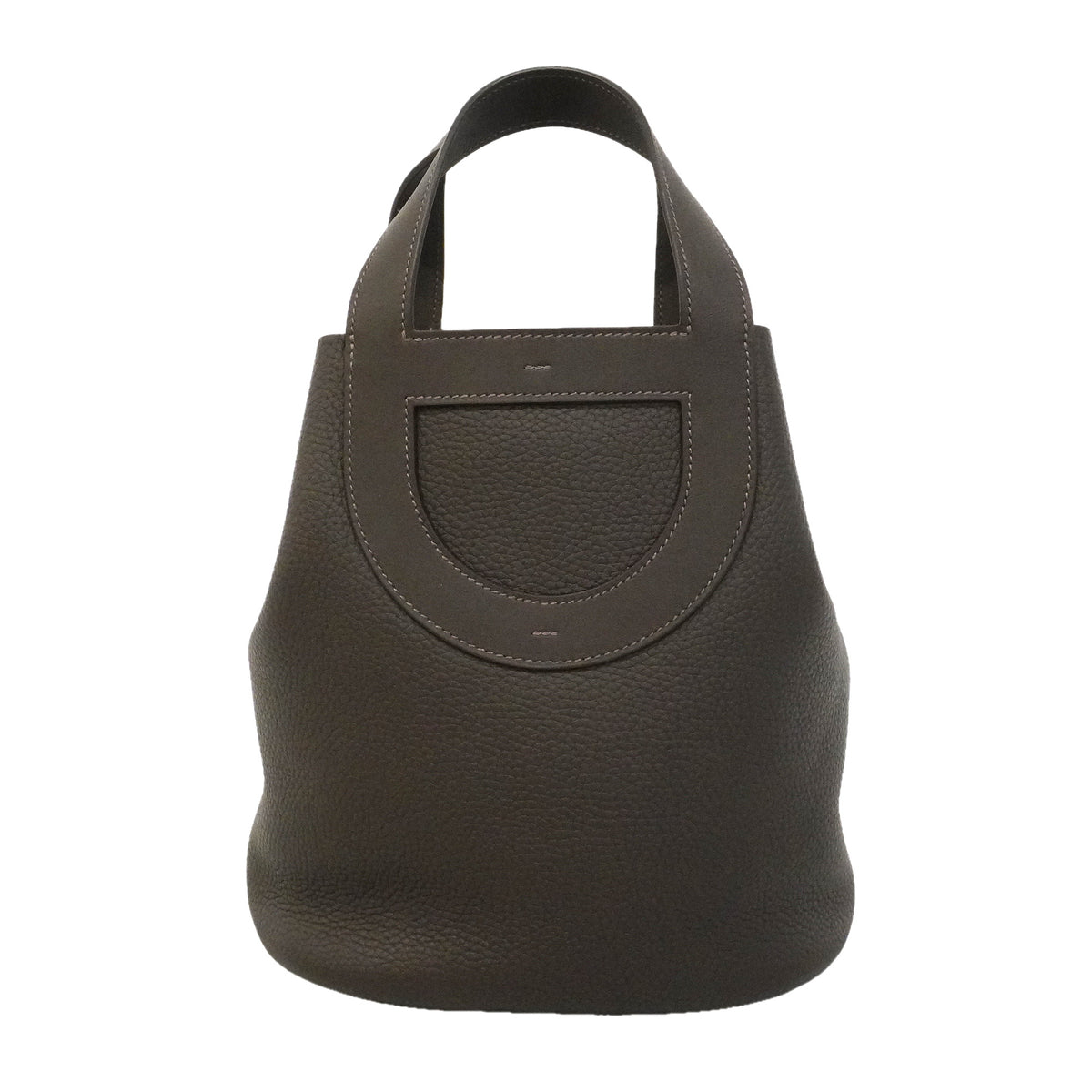 【6ie7193】エルメス ハンドバッグ インザループ22 トリヨンクレマンス ベブラン シルバー金具 G刻印【中古】レディース