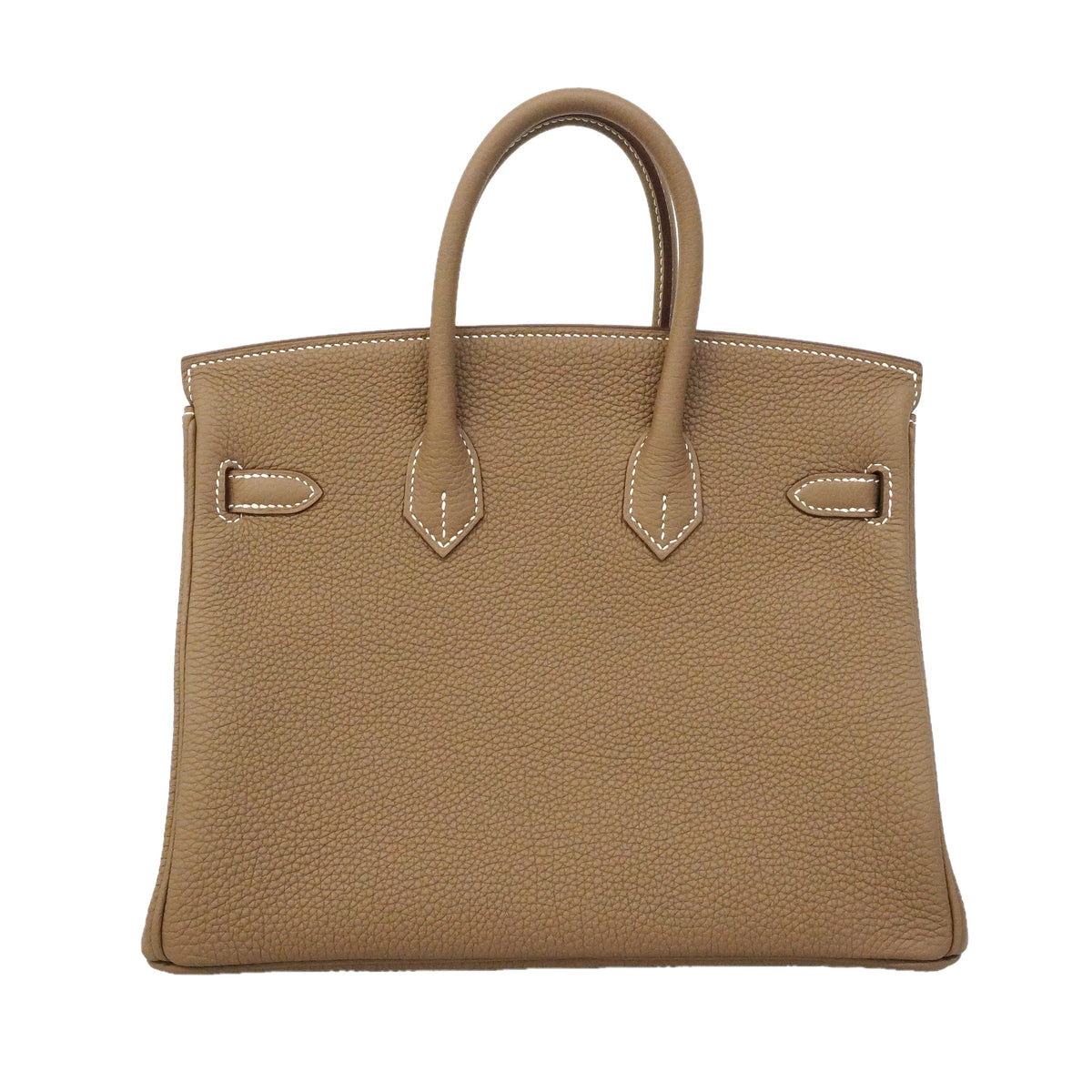 【6ie7217-g】エルメス ハンドバッグ バーキン25 トゴ エトゥープ シルバー金具 G刻印【中古】レディース