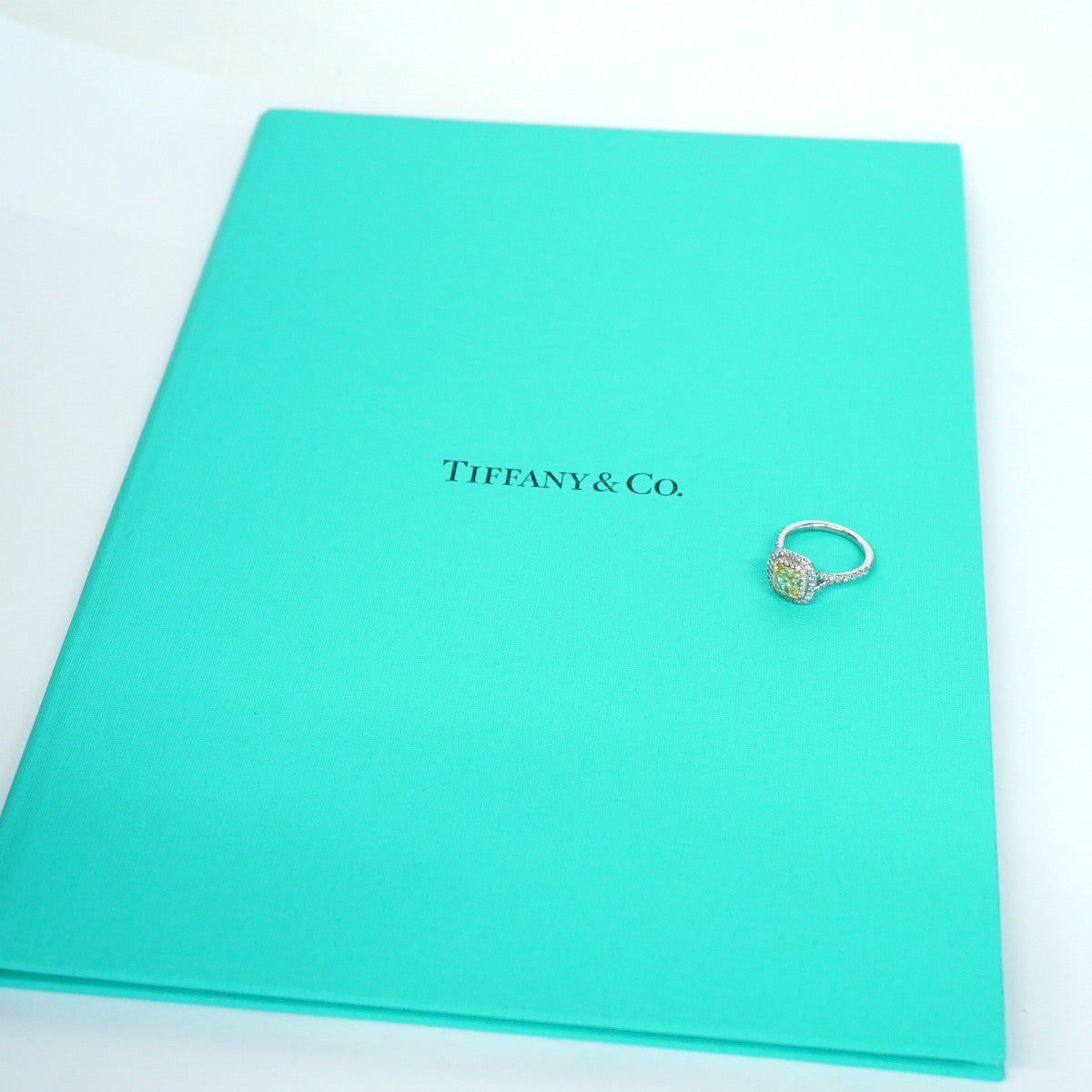 ★最終価格★SALE【6jcb0589】ティファニー リング ソレスト/クッションカット K18YG イエローゴールド Pt950 プラチナ ダイヤモンド/イエローダイヤモンド/1.12ct 7号【中古】レディース