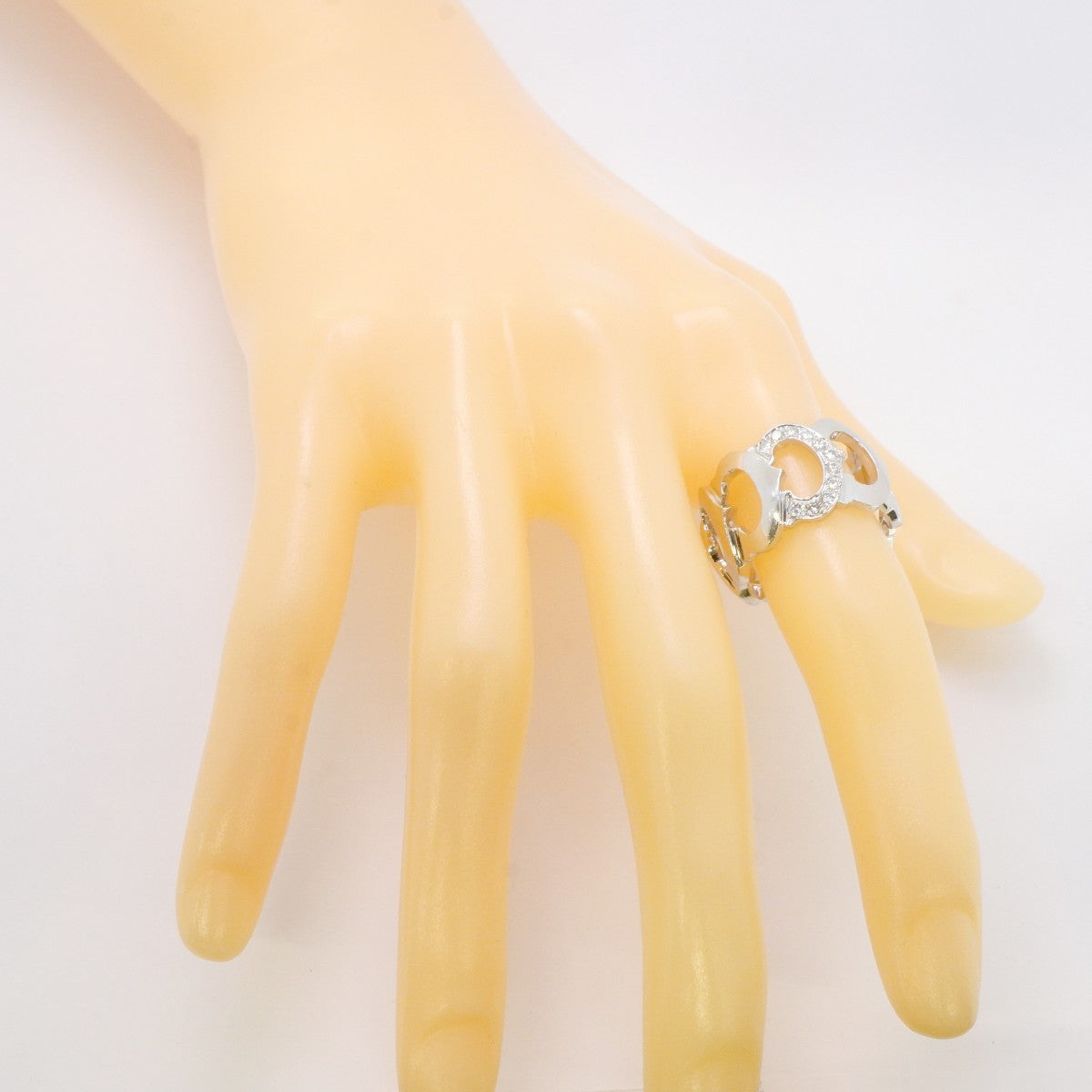 【6jeb0725】カルティエ リング Cドゥ K18WG ホワイトゴールド ダイヤモンド #56【中古】メンズ レディース ユニセックス
