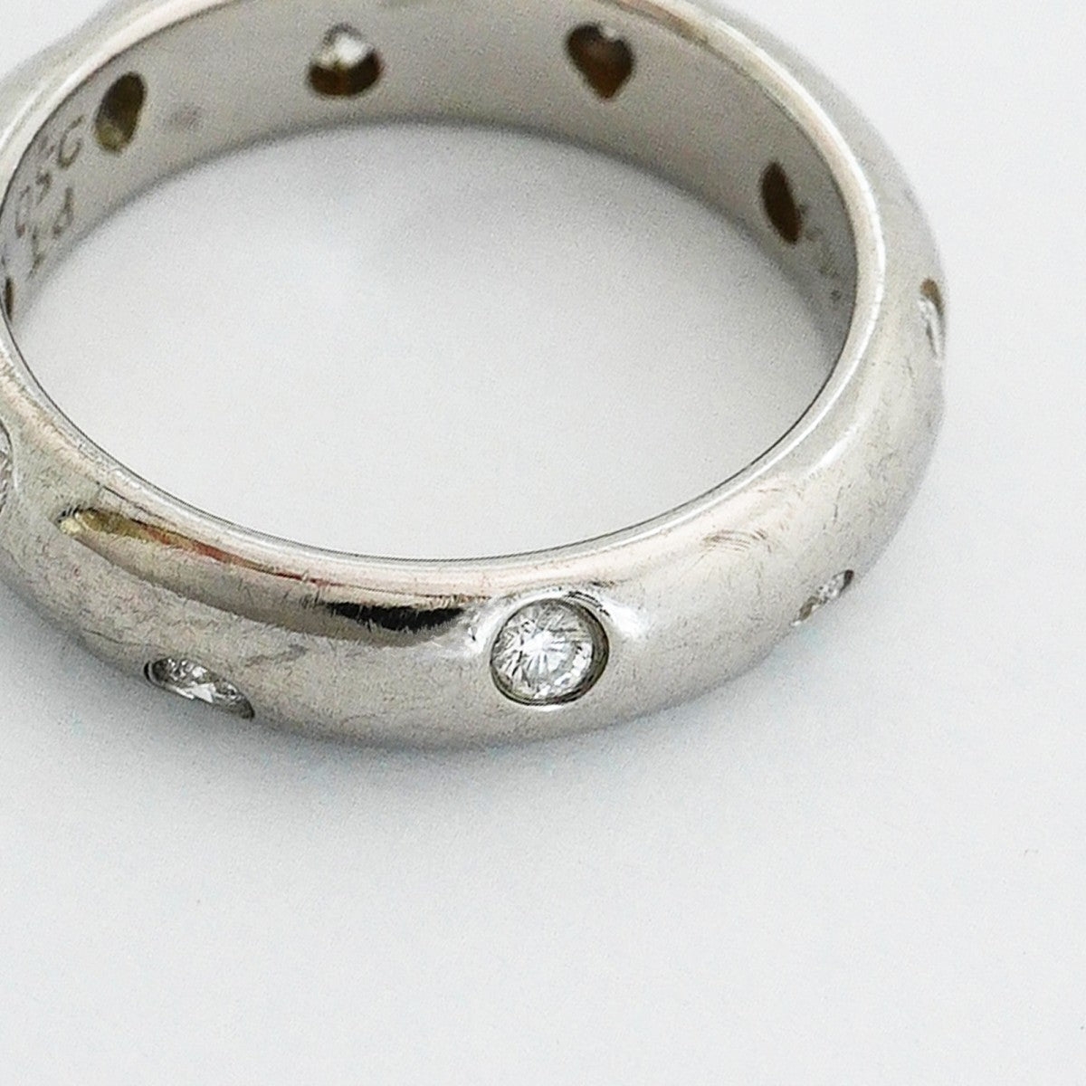 【6jfb0057】ティファニー リング ドッツ Pt950 プラチナ ダイヤモンド 8.5号【中古】レディース