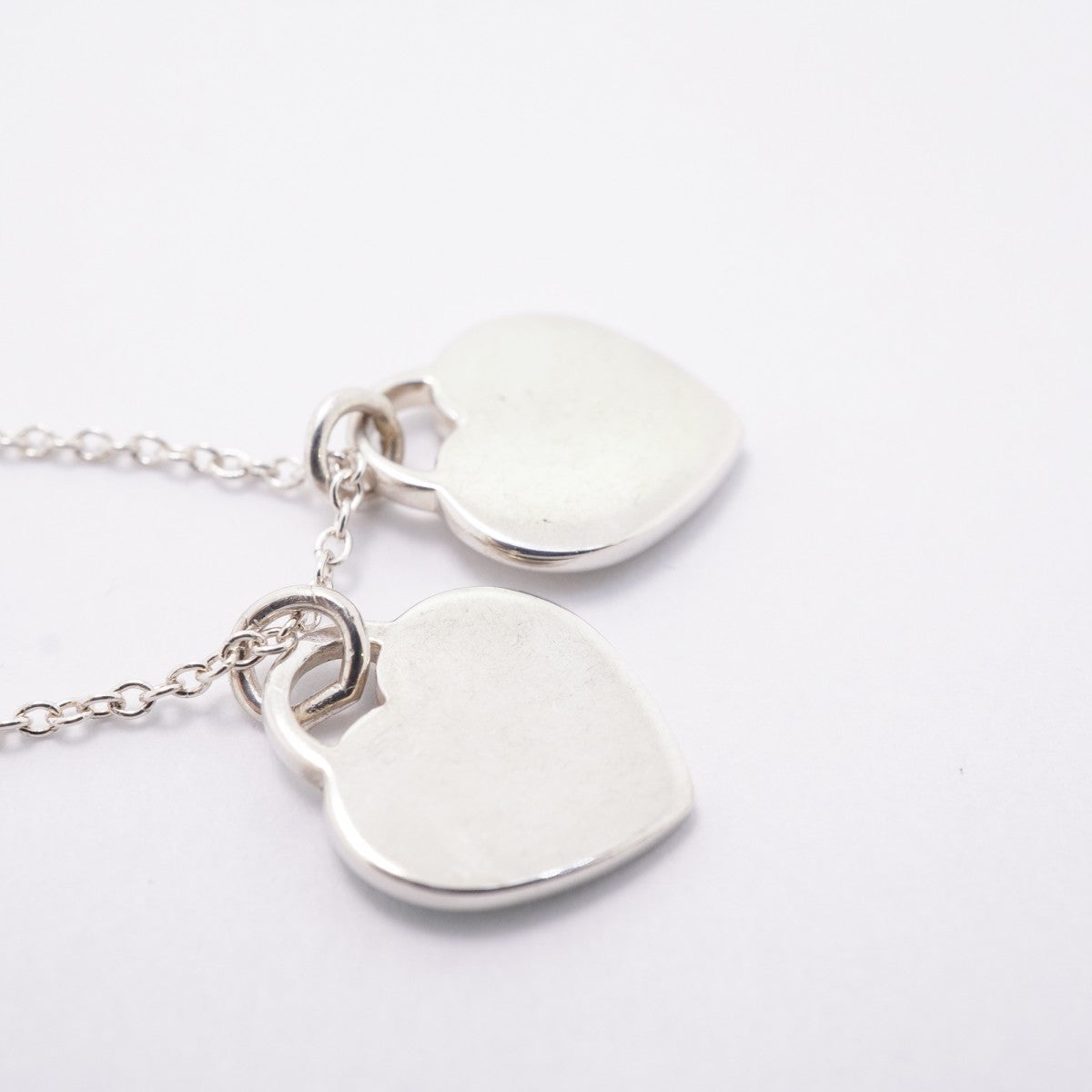 【6jfb0122-k】ティファニー ネックレス ダブルリターントゥハート シルバー925 ブルー【中古】レディース