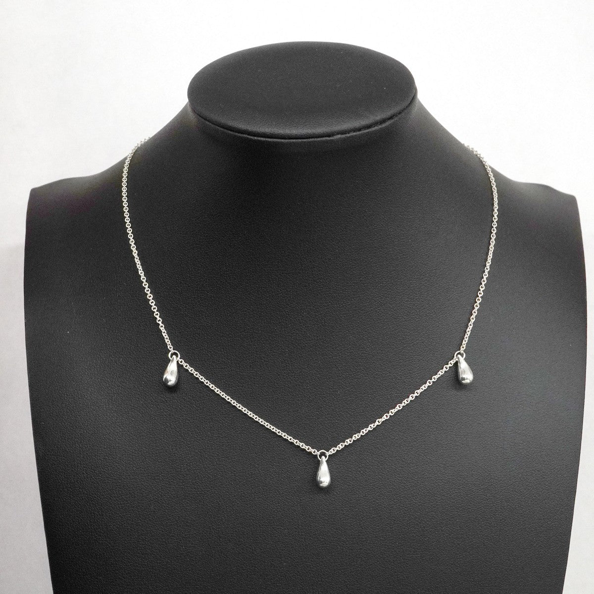 【6jfb0238-k】ティファニー ネックレス ティアドロップ 3P シルバー925【中古】レディース