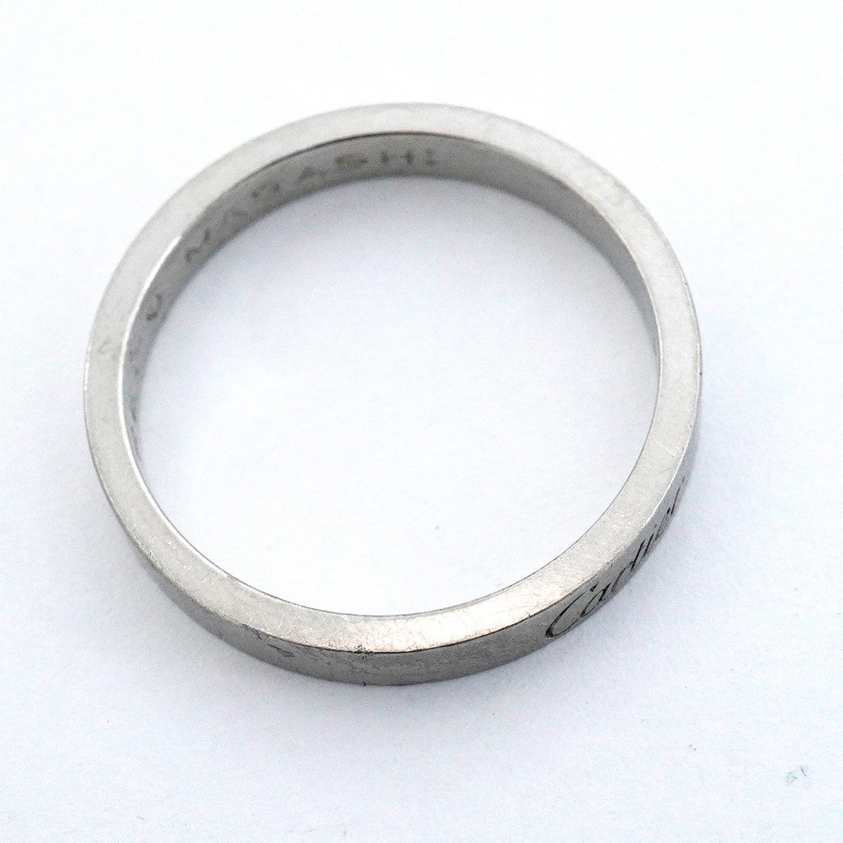 【6jfb0302】カルティエ リング エングレーブド Pt950 プラチナ #58【中古】メンズ