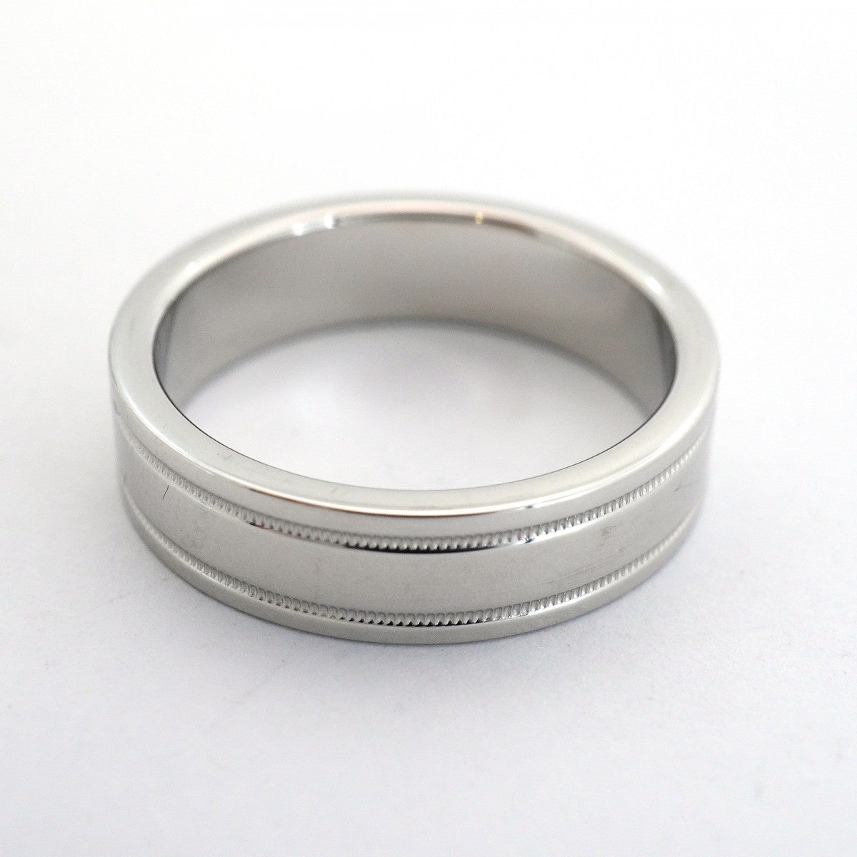 【6jfb0316】ティファニー リング トゥギャザーミルグレイン Pt950 プラチナ 23.5号【中古】メンズ
