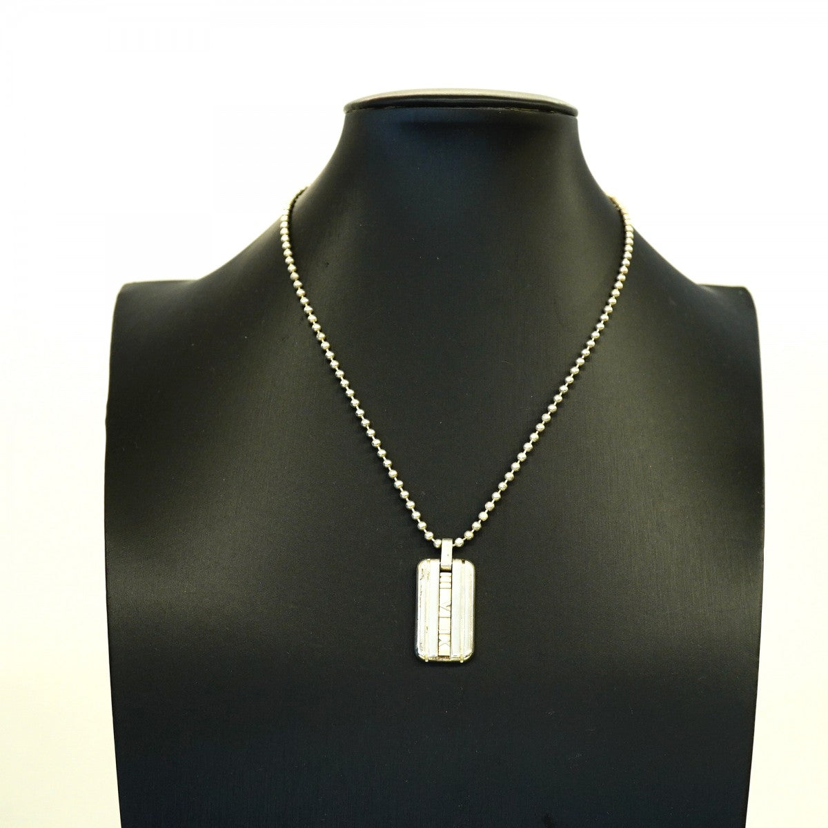 【6jfb0343-k】ティファニー ネックレス アトラス プレート/ボールチェーン シルバー925【中古】レディース