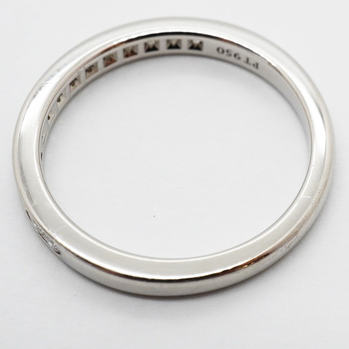 【6jfb0494】ティファニー リング チャネルセッティング Pt950 プラチナ ダイヤモンド 7.5号【中古】レディース
