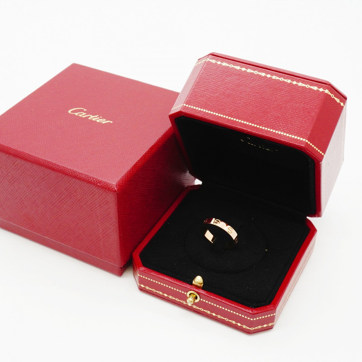 【6jfb0497】カルティエ リング ミニラブ K18PG ピンクゴールド #53【中古】レディース