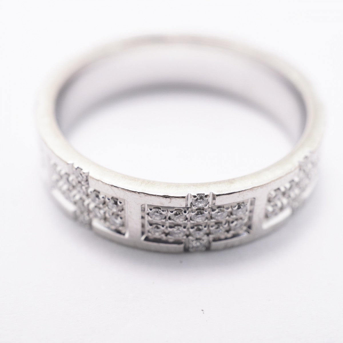 【6jfb0592】エルメス リング キリム K18WG ホワイトゴールド ダイヤモンド #52【中古】レディース