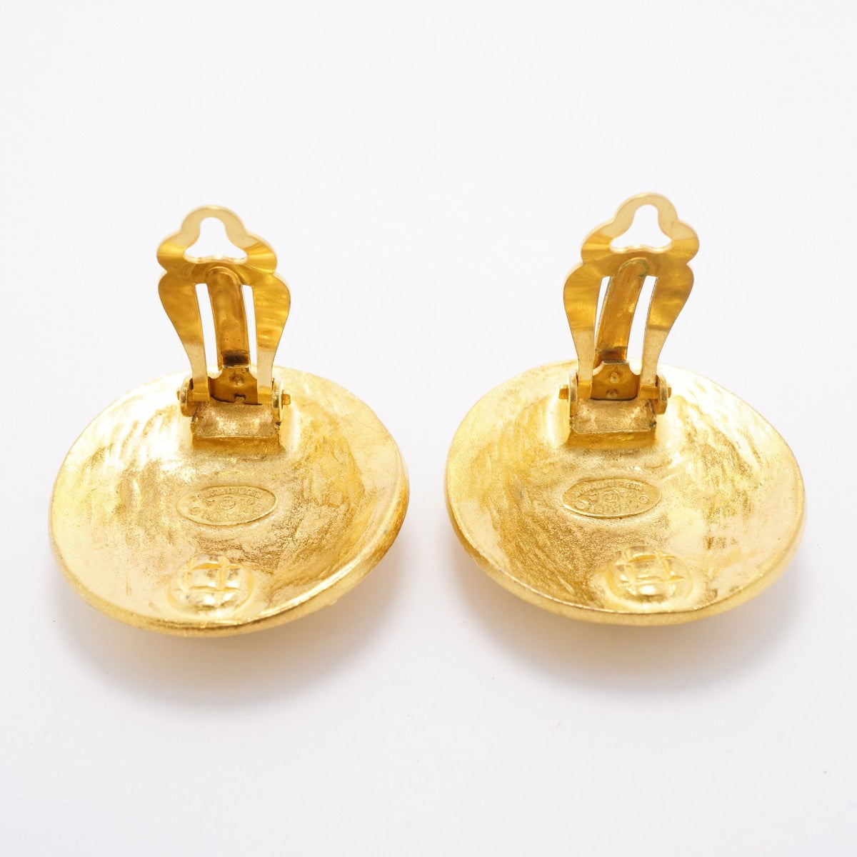【6jfb0599-k】シャネル イヤリング ヴィンテージ ココマーク 丸型 サークル GPメッキ ゴールド【中古】レディース