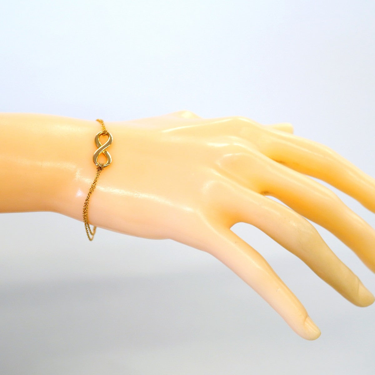 【6jfb0642】ティファニー ブレスレット インフィニティ ダブルチェーン K18PG ピンクゴールド【中古】レディース