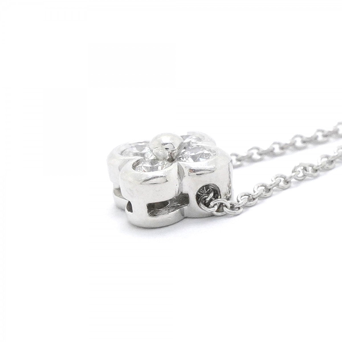 【6jfb0936】ティファニー ネックレス ベゼルセット 4PD Pt950 プラチナ ダイヤモンド【中古】レディース