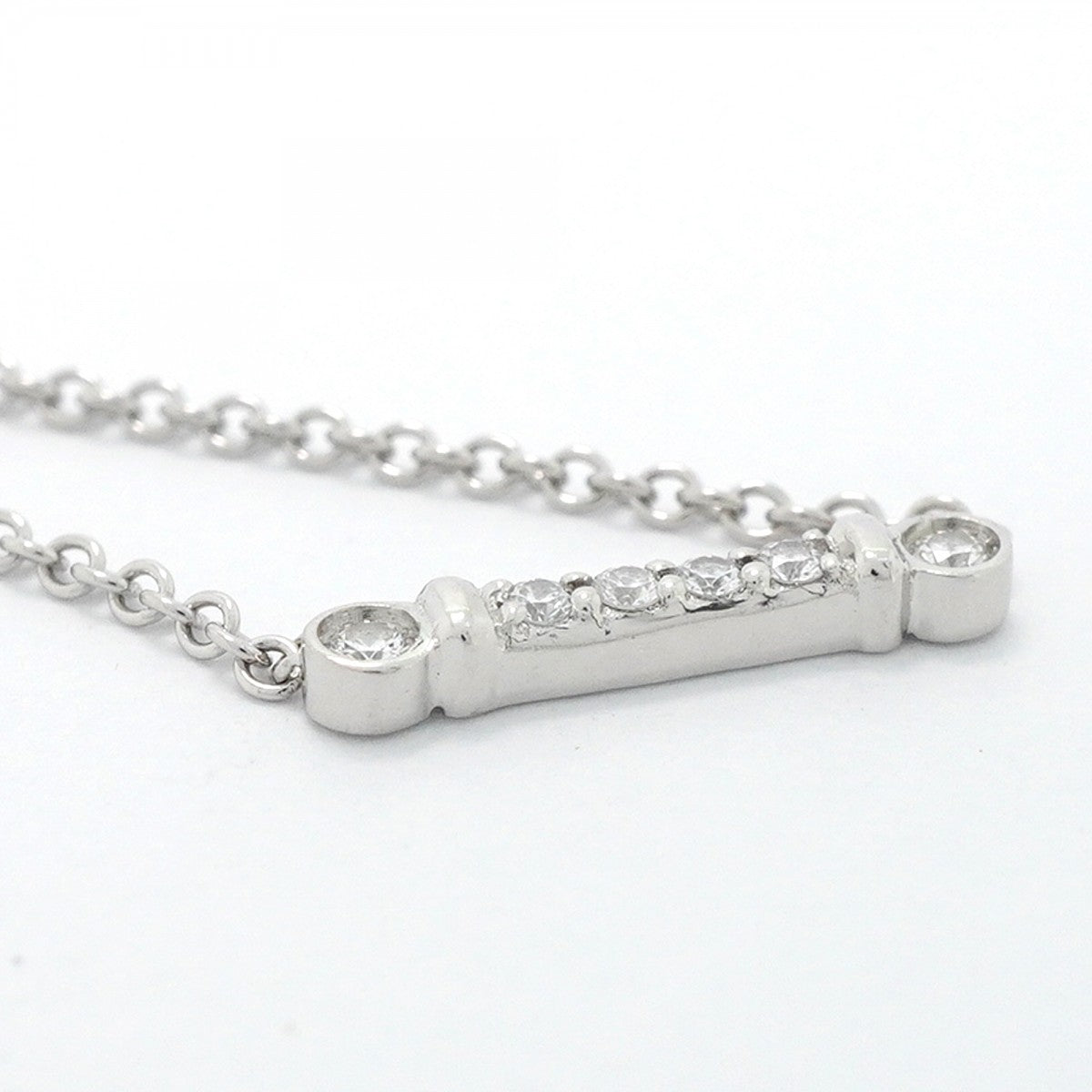 【6jgb0024】ティファニー ネックレス フルールドリス/ステム Pt950 プラチナ ダイヤモンド【中古】レディース