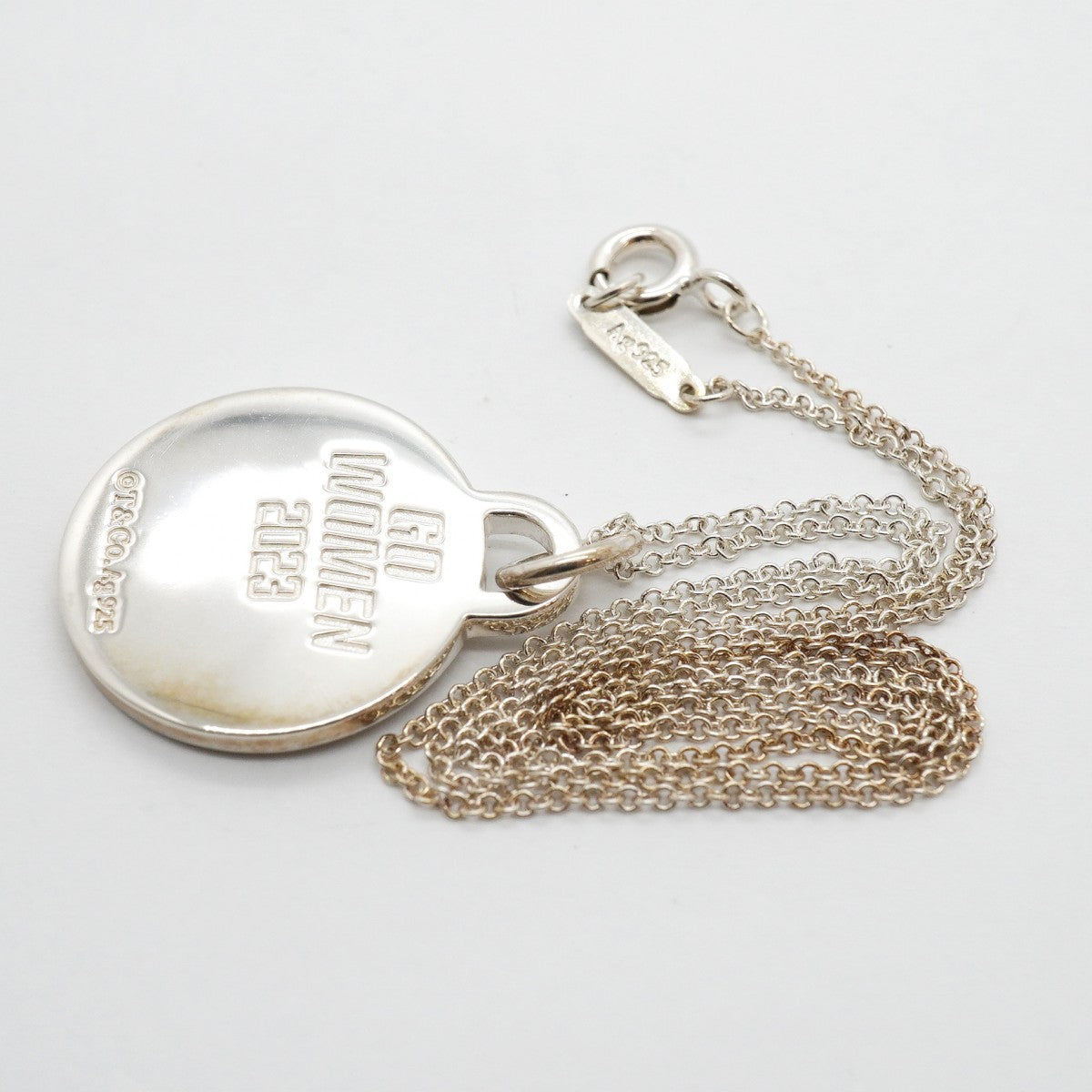 【6jgb0096-k】ティファニー ネックレス GO WOMEN シルバー925【中古】レディース