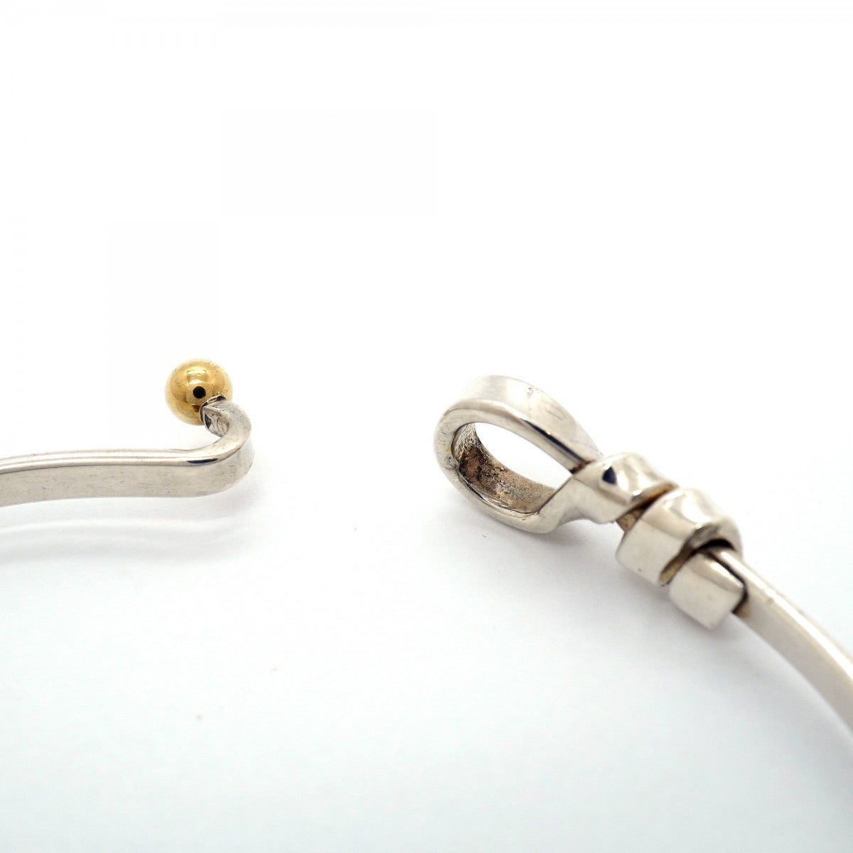 【6jgb0367-k】ティファニー バングル フック&アイ K18YG イエローゴールド シルバー925【中古】レディース