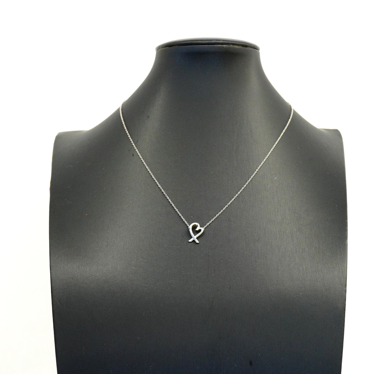 【6jgb0618】ティファニー ネックレス ラビングハート シルバー925【中古】レディース
