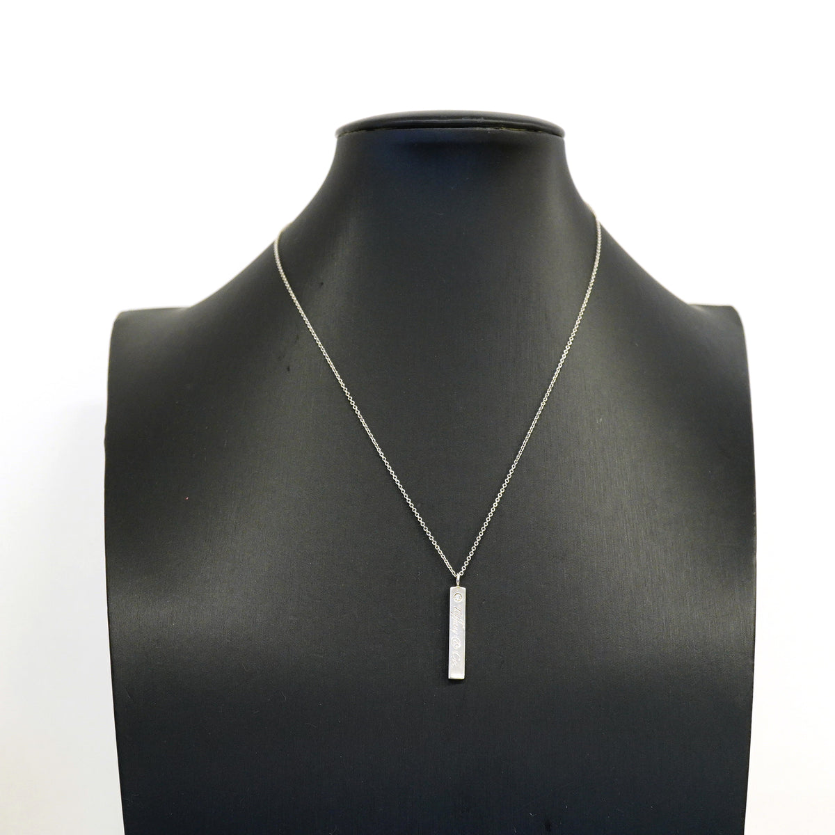 【6jgb0669】ティファニー ネックレス ノーツ/バー 1PD シルバー925 ダイヤモンド【中古】レディース