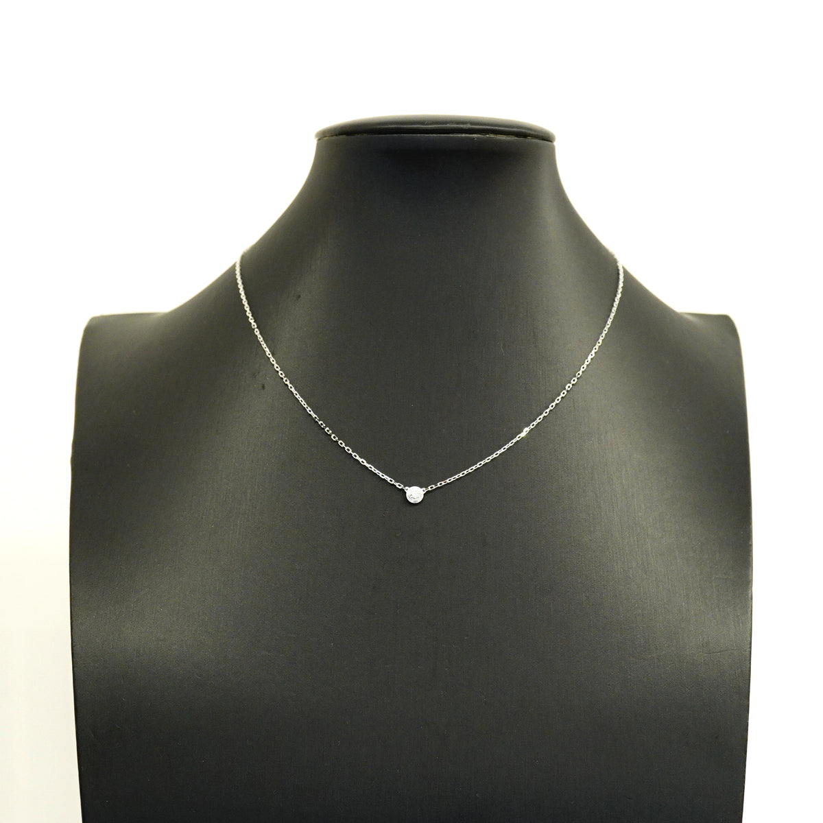 【6jgb0916】カルティエ ネックレス ダムール SM/1PD K18WG ホワイトゴールド ダイヤモンド【中古】レディース