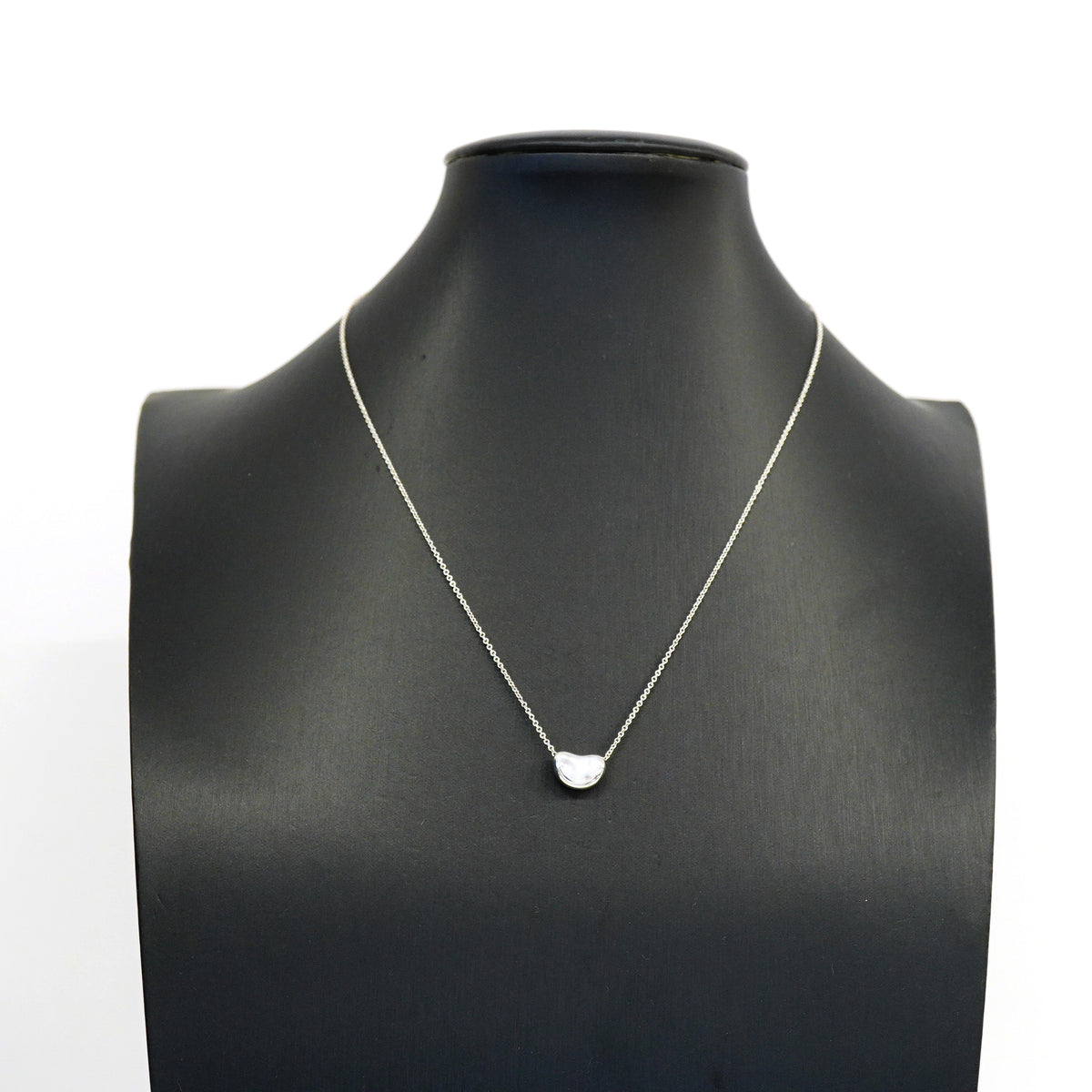 【6jhb0057-k】ティファニー ネックレス ビーン シルバー925【中古】レディース