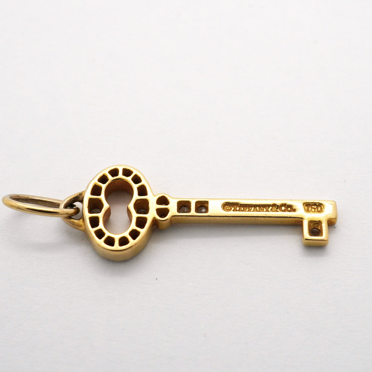 【6jhb0098】ティファニー ペンダントトップ ヴィンテージ/オーバルキー K18YG イエローゴールド ダイヤモンド【中古】レディース