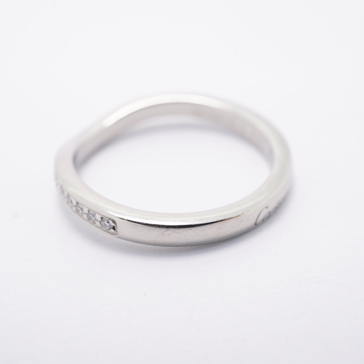 【6jhb0182】カルティエ リング バレリーナ Pt950 プラチナ ダイヤモンド #47【中古】レディース