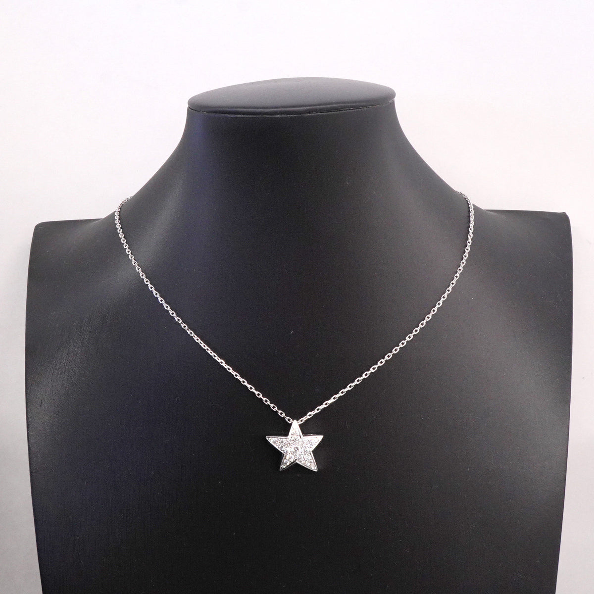 【6jhb0396】シャネル ネックレス コメット 星形 スター ラージ K18WG ホワイトゴールド ダイヤモンド【中古】レディース