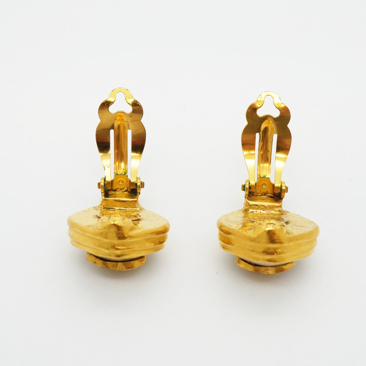 【6jhb0551】シャネル イヤリング ヴィンテージ ココマーク GPメッキ ゴールド シルバー【中古】レディース