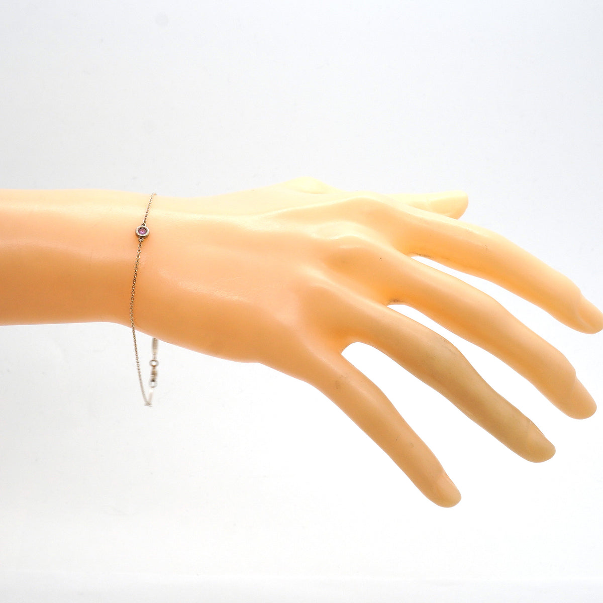 【6jhb0631】ティファニー ブレスレット バイザヤード シルバー925 ピンクサファイア【中古】レディース