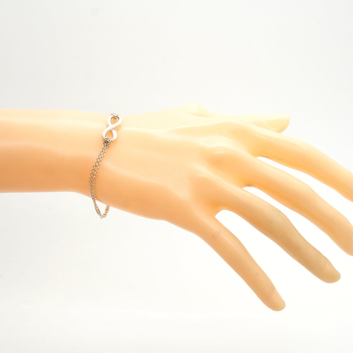 【6jhb0668】ティファニー ブレスレット インフィニティ ダブルチェーン シルバー925【中古】レディース