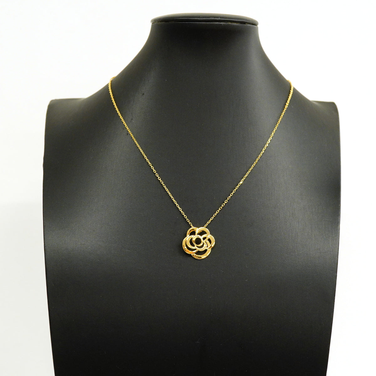 【6jhb0695】シャネル ネックレス カメリア K18YG イエローゴールド【中古】レディース
