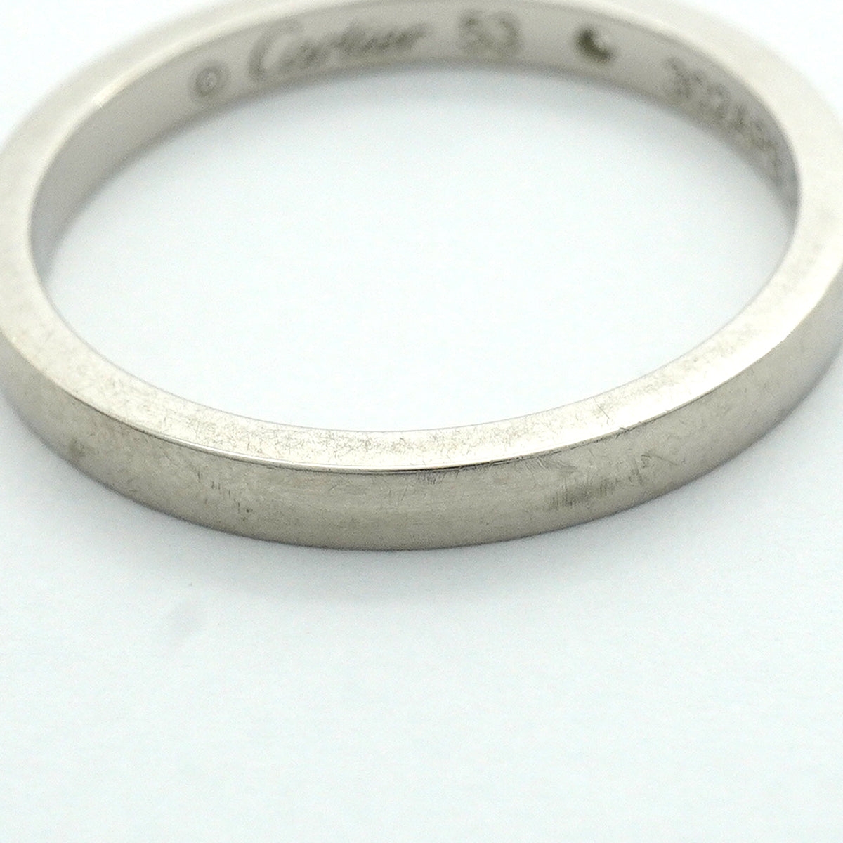 【6jhb0783】カルティエ リング クラシック 1PD Pt950 プラチナ ダイヤモンド #53【中古】レディース