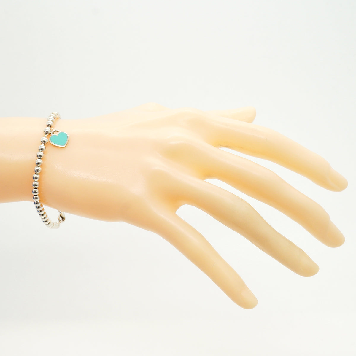 【6jhb0785】ティファニー ブレスレット リターントゥハート/ボールチェーン シルバー925 ブルー【中古】レディース