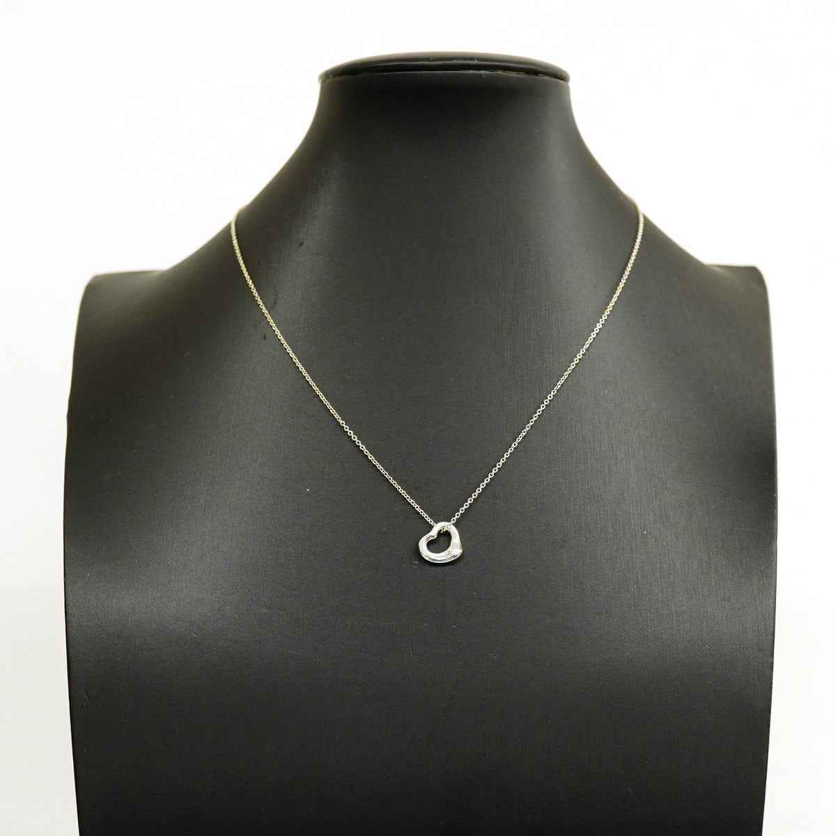 【6jhb0844】ティファニー ネックレス オープンハート シルバー925【中古】レディース