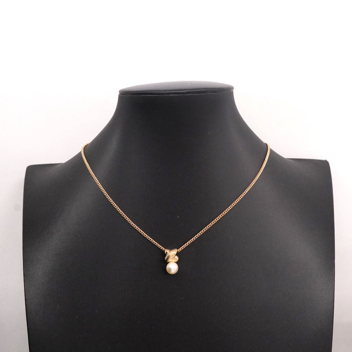 【6jhb0849】クリスチャンディオール ネックレス GPメッキ フェイクパール ゴールド【中古】レディース