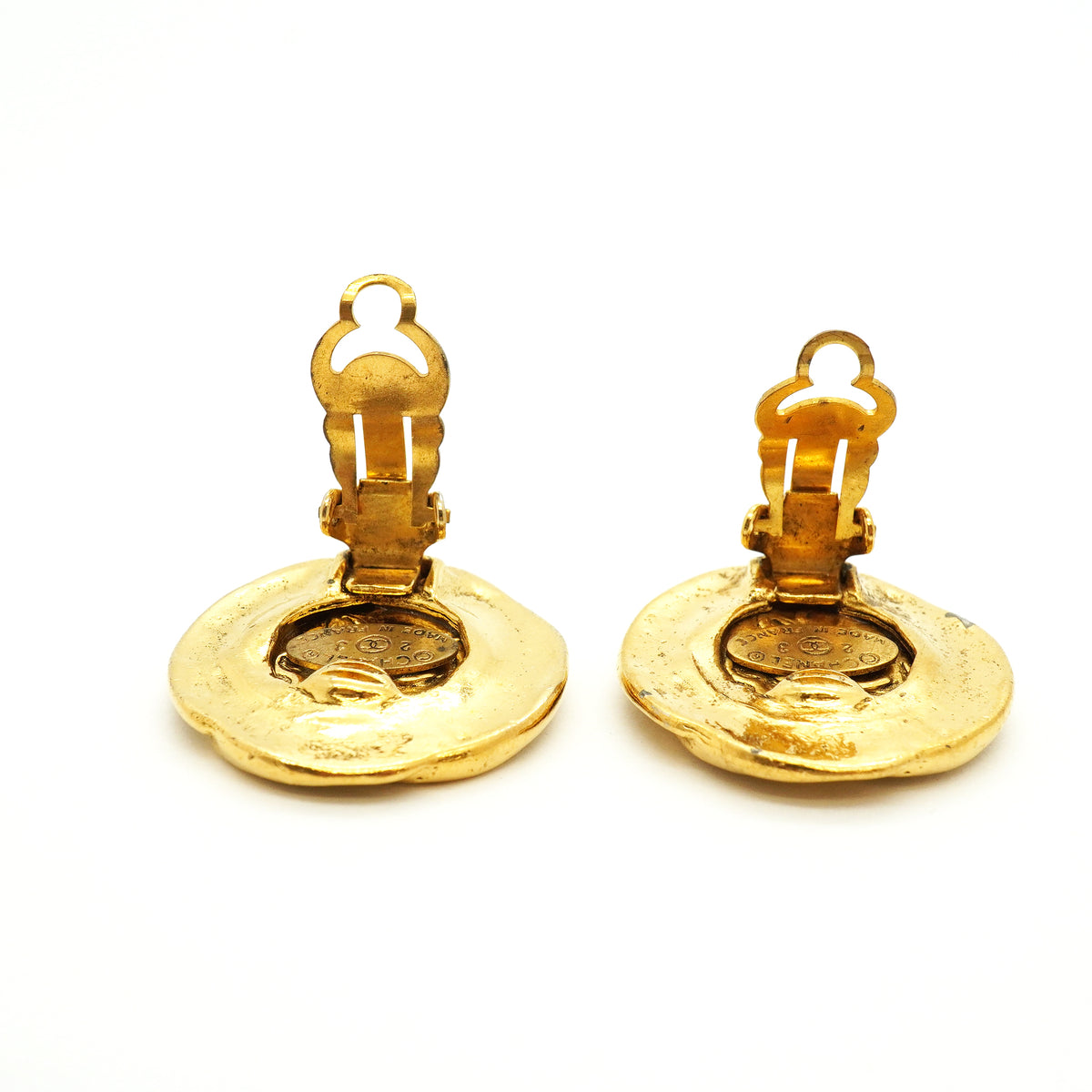 【6jib0330】シャネル イヤリング ヴィンテージ ココマーク シャネルロゴ GPメッキ ゴールド【中古】レディース
