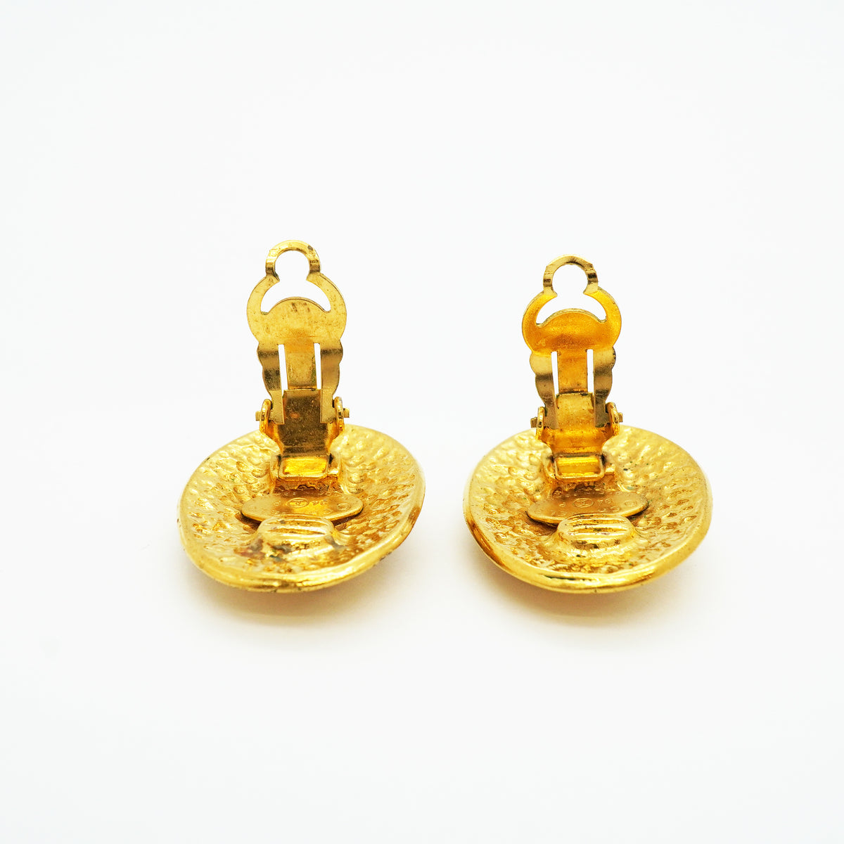 【6jib0689】シャネル イヤリング ヴィンテージ ココマーク オーバル GPメッキ ゴールド【中古】レディース