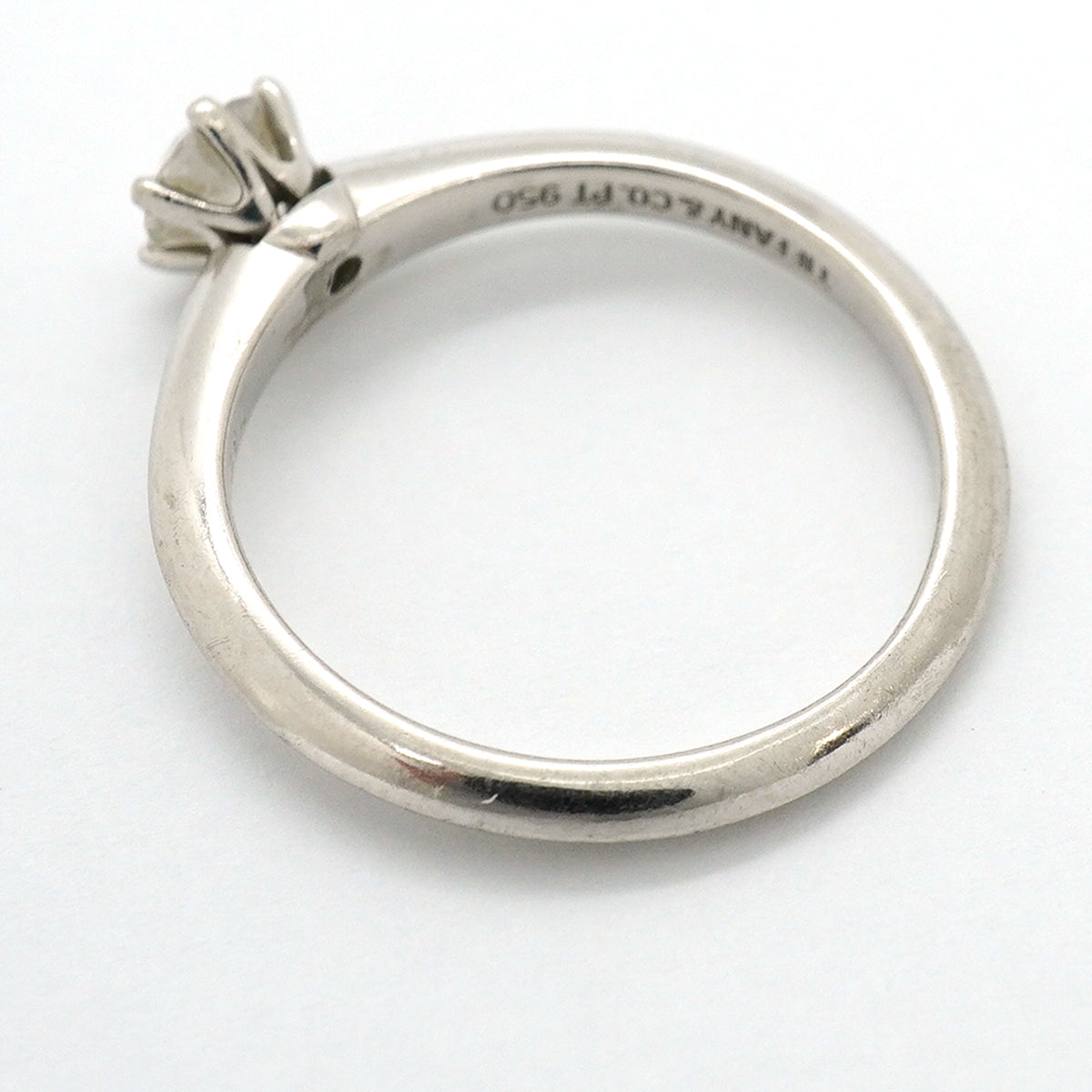 【6jkb0001】ティファニー リング ソリティア 1PD Pt950 プラチナ ダイヤモンド 0.30ct 9号【中古】レディース
