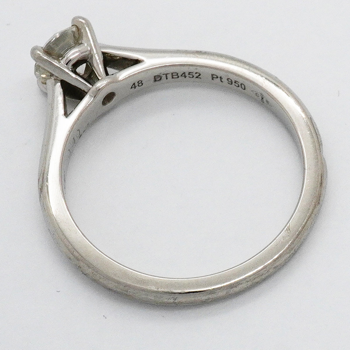 【6jkb0031】カルティエ リング ソリテール 1PD Pt950 プラチナ ダイヤモンド 0.40ct #48【中古】レディース